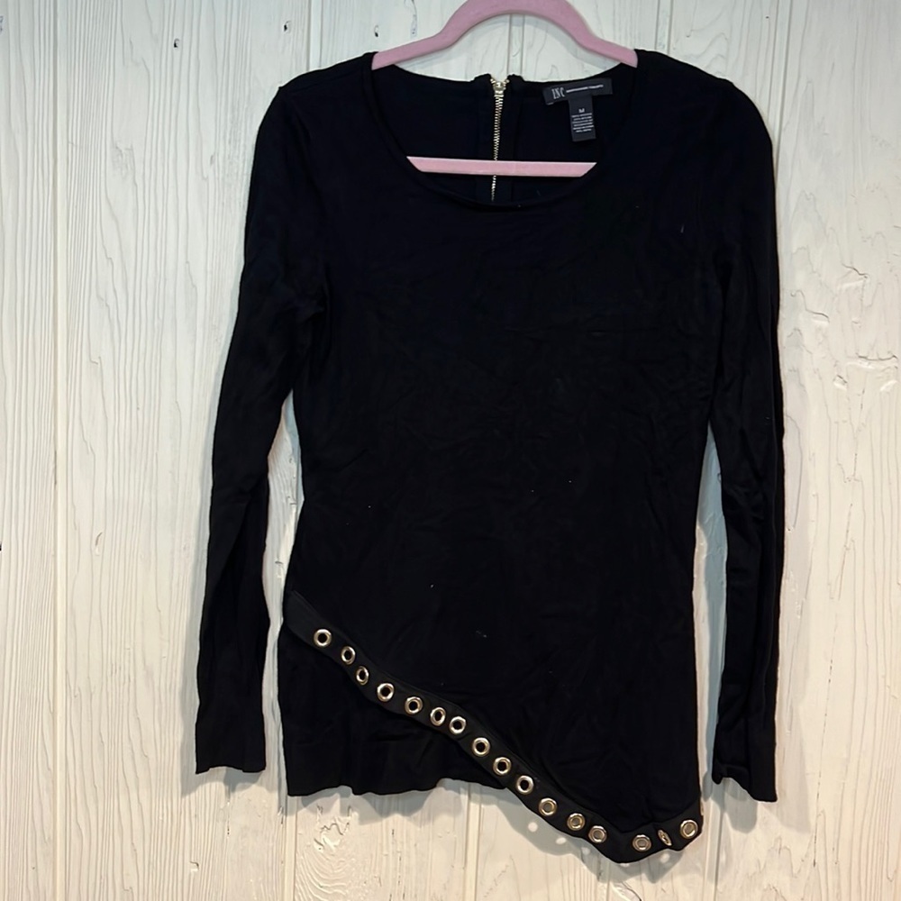 Inc International Concepts black sweater top size m